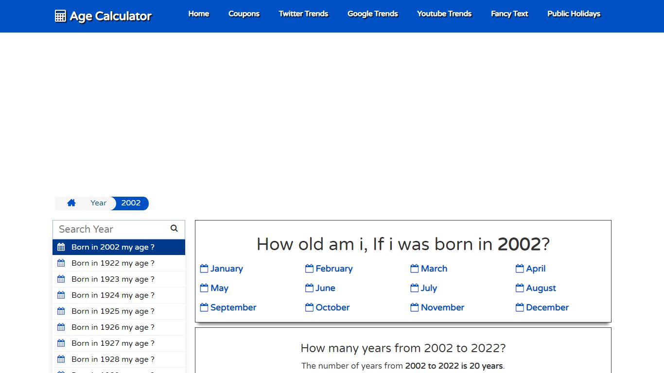 How old am i, If i was born in 2002 - iamrohit.in
